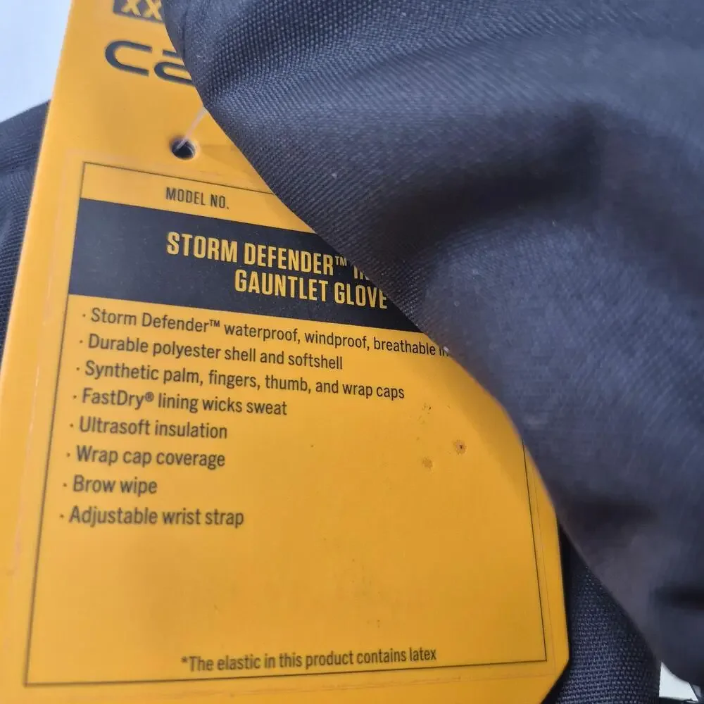 Carhartt Gloves Womens 2XL Black Storm Defender Insulated Gauntlet Ski Work